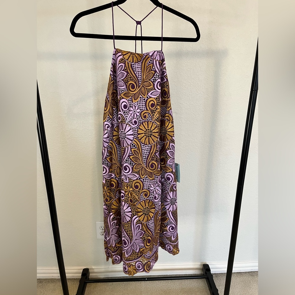 NWT Anthropologie Dress - Size 16W - Purple & Gold